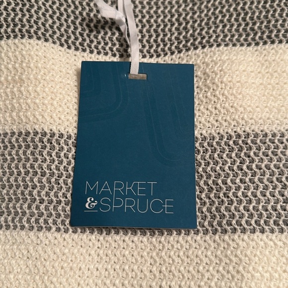 NWT MARKET & SPRUCE 
Tawnee Cotton Blend Waffle Stitch Sweater - Picture 9 of 12